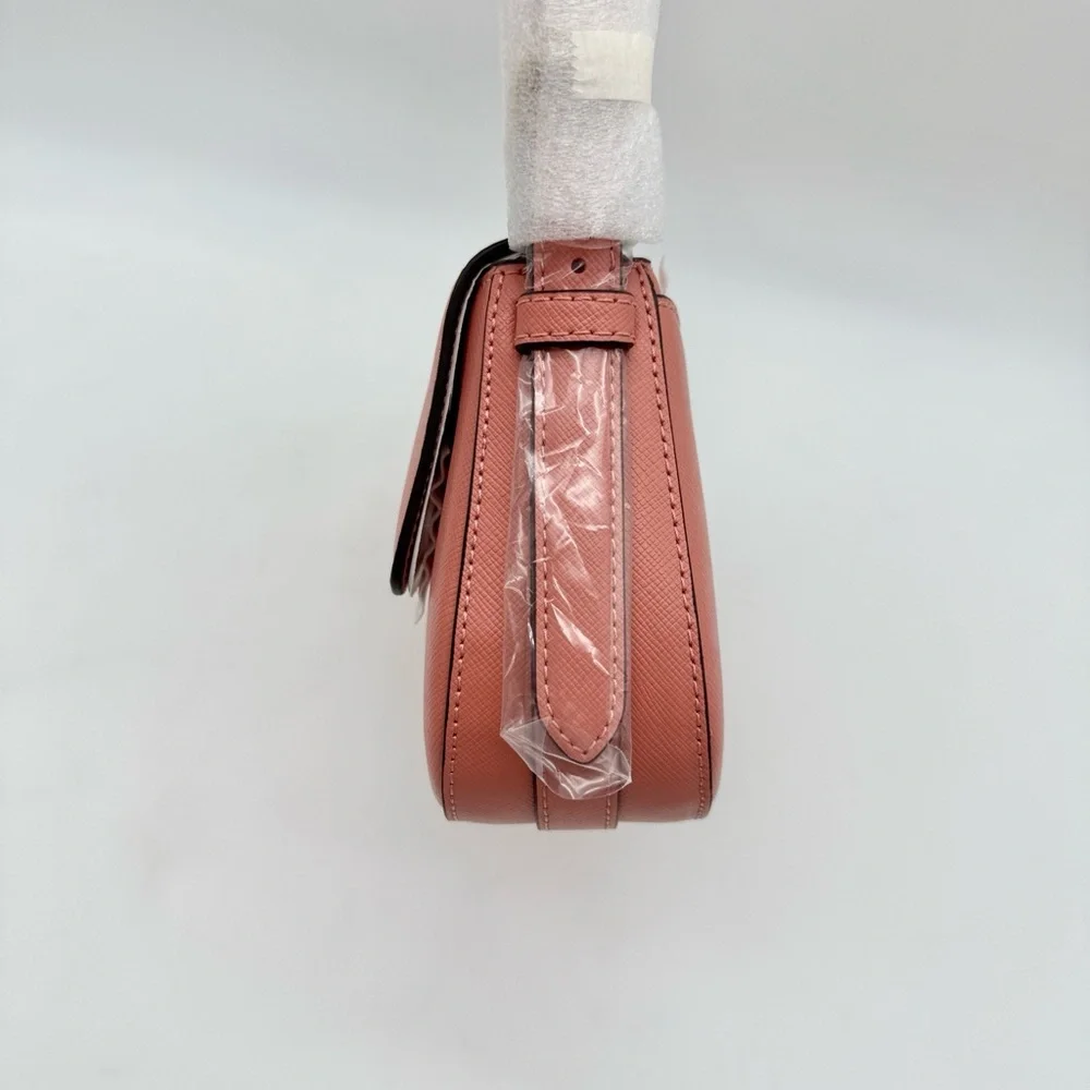 Kate Spade Madison Saffiano Leather Small Flap Shoulder Bag Terracotta